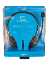 Logitech H111 Wired Headset Stereo Headphones with Noise Cancelling Micr... - £8.91 GBP