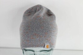 Vintage Carhartt Spell Out Box Logo Knit Winter Beanie Hat Womens Gray F... - £23.90 GBP