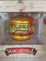 Margaritaville Burger Glass Christmas Ornament. Department 56-Jimmy Buff... - $277.60