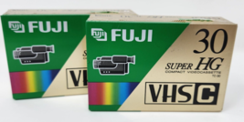Fuji Cassettes Factory Sealed VHS-C Super HG High Grade Video Lot of 2 NEW - £6.15 GBP