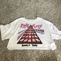 Divide By H&amp;M Cropped Top Pink Floyd World Tour Tee Size Large Logo Band - £11.20 GBP
