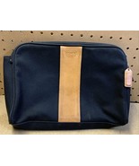 Coach Clutch Make Up Carry Case G35-5976 Black Canvas Tan Leather Vachetta - £29.70 GBP
