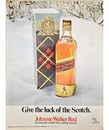 JOHNNIE WALKER RED-Smooth World&#39;s Best Selling-1972 Vintage Print Ad - $217.11 MXN