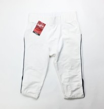 Rawlings Slotted Football Game Pant Men's XL White Navy Piping F45X - $29.70