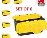 15 GALLON TOUGH TOTE Heavy Duty Plastic Box Organizer Set of 6 Storage C... - $198.80