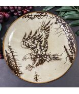 Pack Of 2 Rustic Western Swooping Bald Eagle Salad Appetizer Plates 8.75&quot;D - $600.57 MXN