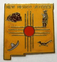 Vintage 1970s NEW MEXICO JAYCEES Hat/Jacket/Vest PIN NM Roadrunner Sombrero - $9.85