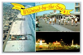 Multiview Banner Greetings Wildwood da The Mare Nuovo Maglia Nj Cromo Cartolina - £3.01 GBP