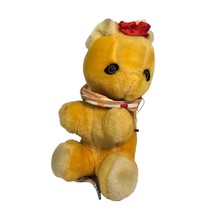 Knickerbocker Dancing Animals Yellow Bear Plush Stuffed Animal Toy Vintage Clown - £7.85 GBP