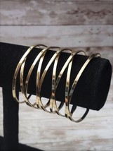 Vintage Bracelet / Cuff - Gold Tone Wide Cuff Bracelet - £13.29 GBP