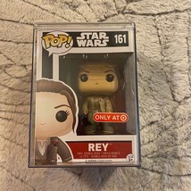 Funko Pop Star Wars Rey Bobble Head #161 Target Ex. NIB Hard Protector - $18.70