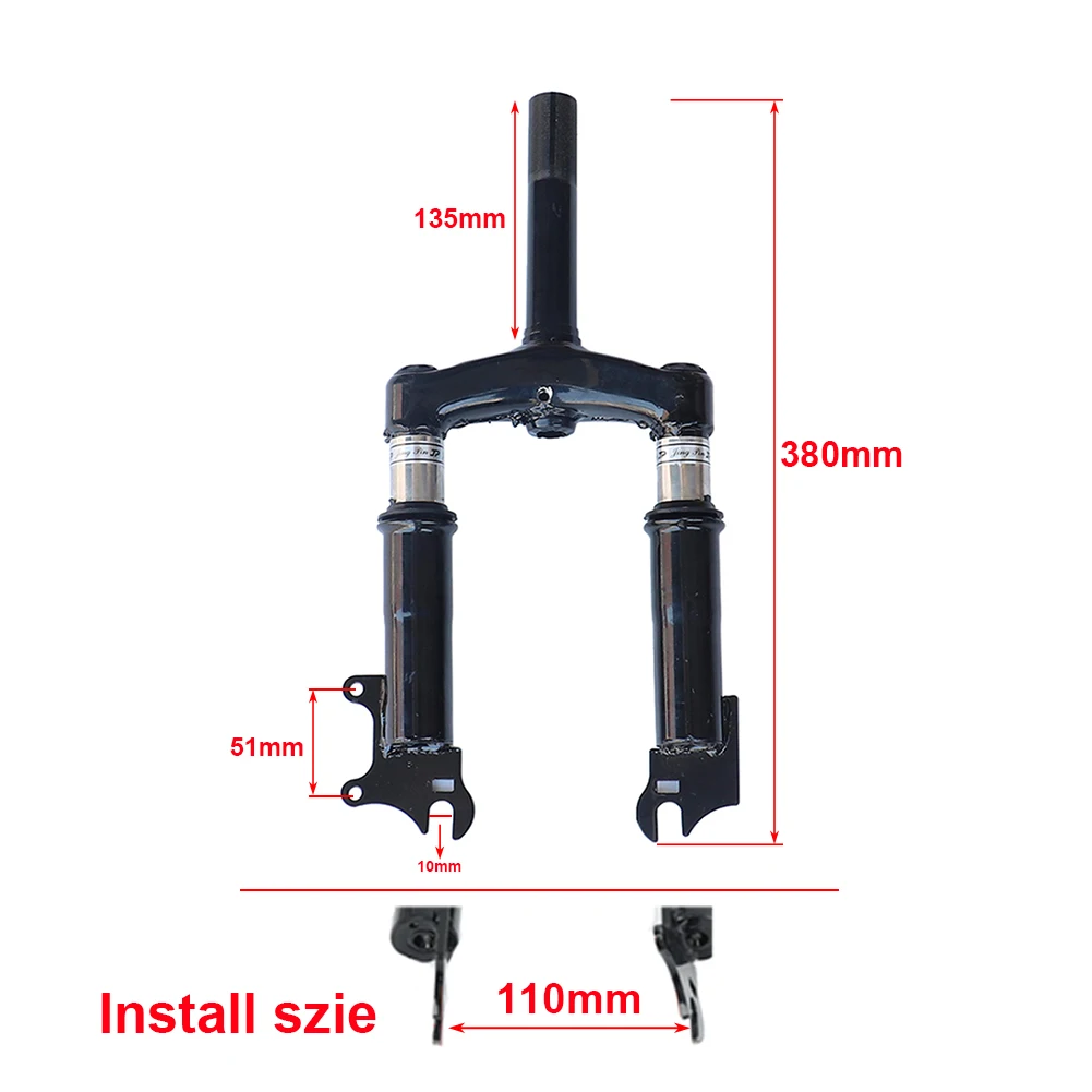 10 inch Front Suspension Fork For Brake Disc Alloy Steel Holder Motorcycle Bicyc - £151.90 GBP