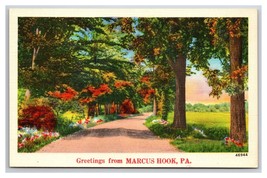 Generic Scenic Greetings Marcus Hook Pennsylvania PA UNP Linen Postcard T23 - £2.92 GBP