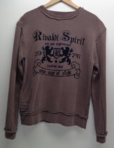 Rivaldi Fashion Size Large RELOAD Brown Cotton Sweatshirt New Mens Shirt - £54.59 GBP