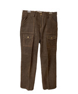 Margaret Godfrey Pants Womens Sz 12 Brown Leather Cargo Lined Western Wear - $674.98 MXN