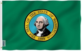 Anley 3x5 Foot Washington State Flag, Washington WA Flags Polyester - £5.44 GBP