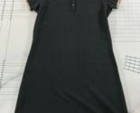 Burberry Golf T Shirt Dress Womens Large Black Polo Collared Nova Check - $49.49