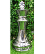 Modern Deluxe Oversized 24&quot;H Oxford Heirloom King Chess Aluminum Sculpture - £213.88 GBP