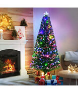 6FT Tall Artificial Christmas Tree with MultiColor LED Christmas Lights - €136,92 EUR