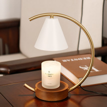 Wooden Base Fused Candle Lamp Bedroom - £53.26 GBP