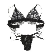 Sexy Women Lingerie Lace Bra Babydoll Underwear Nightwear Sleepwear G-string L - £16.77 GBP