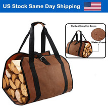 Firewood Rack Log Holder W/ Canvas Tote Carrier For Fireplace Outdoor Ba... - $31.99