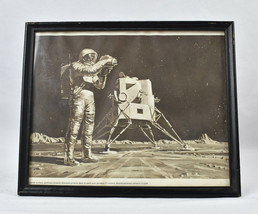 Lunar Surface Astronaut Projects Television Pictures Back To Earth Framed Print - £97.05 GBP