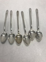Vintage silver plate Carlton tea spoons 7 inch Mid Century drinking spoon - $31.67