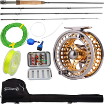 Fly Fishing Rod Reel Combo Starter Kit Portable Fly Rod CNC Aluminum Fly... - $169.90 CAD