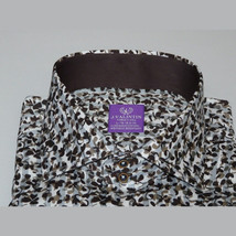 Men Shirt J.Valintin Turkey Usa Egyption Cotton Axxess Style 3T39-04 brown image 10