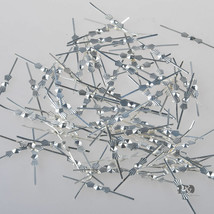 200pcs silver bowtie pins connectors crystal prisms of chandelier lamp parts New - £3.72 GBP