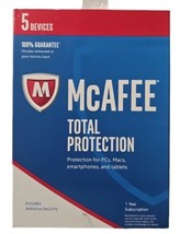 McAfee Total Protection 5 Devices 1 Year - £31.13 GBP