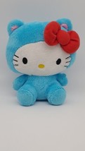RARE Sanrio Blue Hello Kitty Bow Tie Plush 11&quot; Stuffed Anima CLEAN  - $49.09