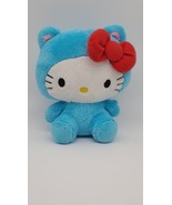 RARE Sanrio Blue Hello Kitty Bow Tie Plush 11&quot; Stuffed Anima CLEAN  - £38.61 GBP