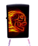Flaming Skull - New Release Zippo Lighter Black Matte Finish  79995 - £22.01 GBP
