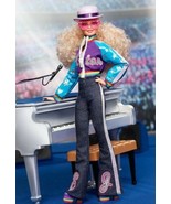 NIB RARE Barbie Elton John Barbie Collector Doll Bomber Jacket Flared De... - £79.14 GBP