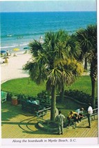 South Carolina Postcard Myrtle Beach Along The Boardwalk - £2.32 GBP