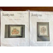 2 VTG NOS  Janlynn Counted Cross Stitch The Lion / The Tiger 1989 - $39.20