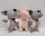 Ikea Kelgris Pigs Pink White Grey Soft Plush Toys 7&quot; Set Of 3 - £23.14 GBP