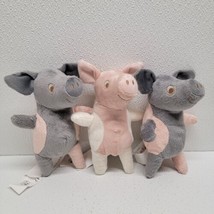 Ikea Kelgris Pigs Pink White Grey Soft Plush Toys 7&quot; Set Of 3 - £23.28 GBP