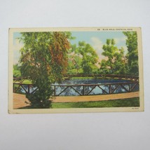 Vintage 1941 Linen Postcard Castalia Blue Hole Spring Landmark Sandusky Ohio - £4.73 GBP
