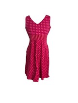 Amanda Smith Womens Dress Size 6 Pink Orange Polka Dot Sleeveless Fit N ... - $24.75