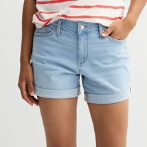Women&#39;s Sonoma Goods For Life® Curvy Mid-Rise Roll Cuff Jean Shorts, Siz... - $19.99