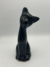 Vintage Ceramic Black Cat Statue Kitsch Decor - £8.03 GBP