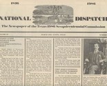 Texas National Dispatch March 1983 Texas 1836 1886 Sesquicentennial Comm... - £14.19 GBP