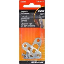 HILLMAN Steel-Plated Silver Keyhole Picture Hanger 20 lb 2 pk - $6.95