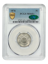 1870 5C PCGS/CAC MS65+ - $1,884.23