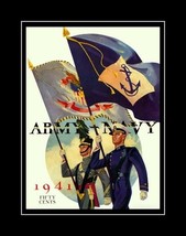 Vintage 1941 Army Navy Football Poster Print Military Reunion Wall Art Gift - £17.55 GBP+