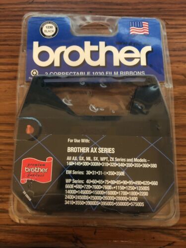 Brother Correctable 1030 BLACK Film Ribbons, 2 Pack, For AX Series, Part #1230 - $8.59