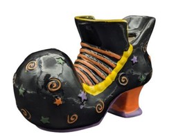 Crescent Enterprises Black Witch Shoe Halloween Cookie Jar Candy Dish - $44.52